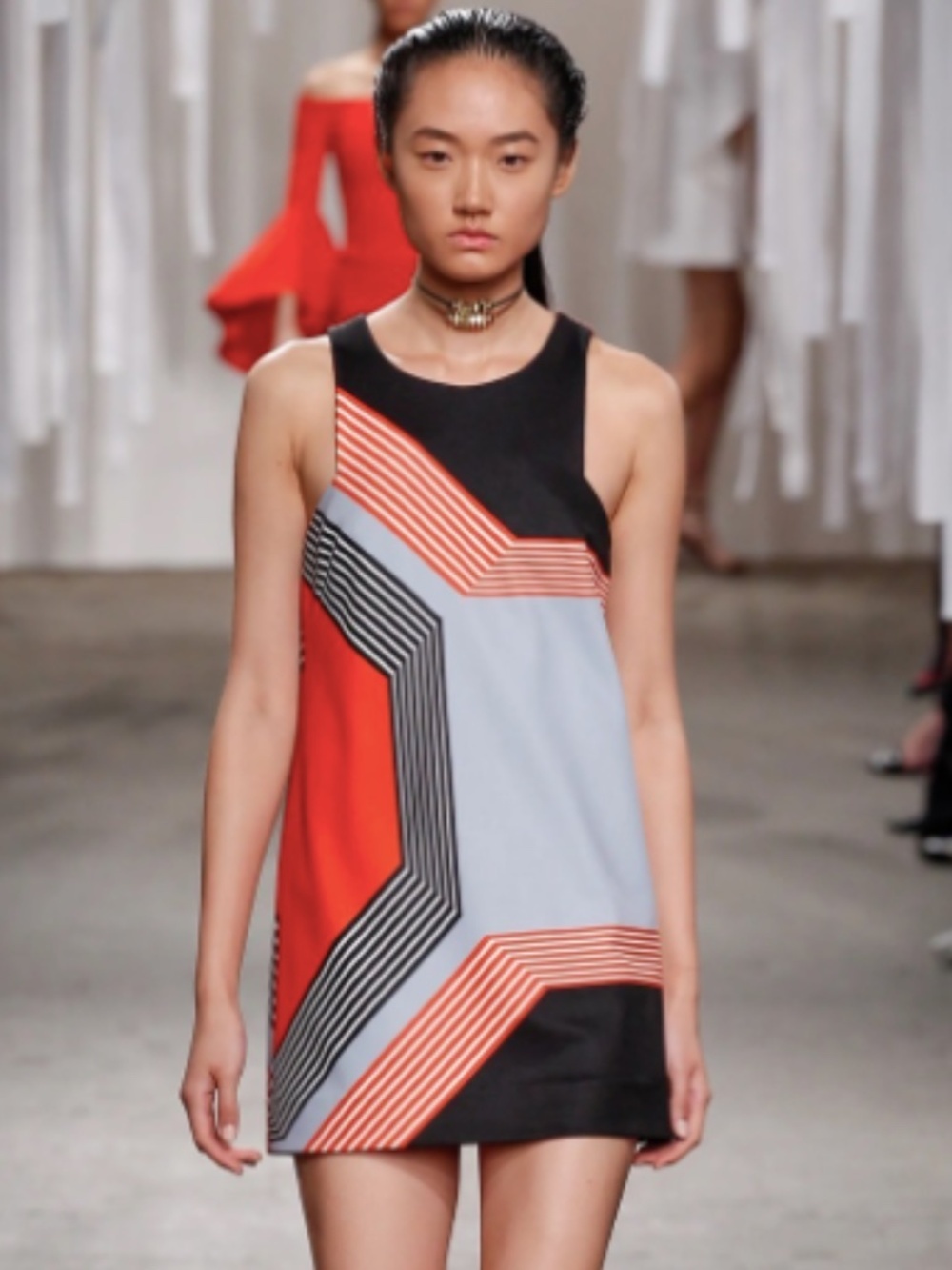 Milly Mya Artsy Geometric Print Spring 2016 Retro Old Money Mini Dress Size 00